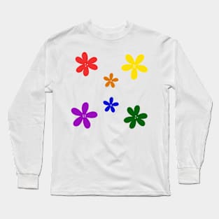 Minimalist Abstract Flowers - Gay Pride Long Sleeve T-Shirt